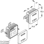 HKL - Einbaudose für Geräteeinbaukanal Verbindungsdose 816/5 Kanäle ab 60x110mm − 10 Stück