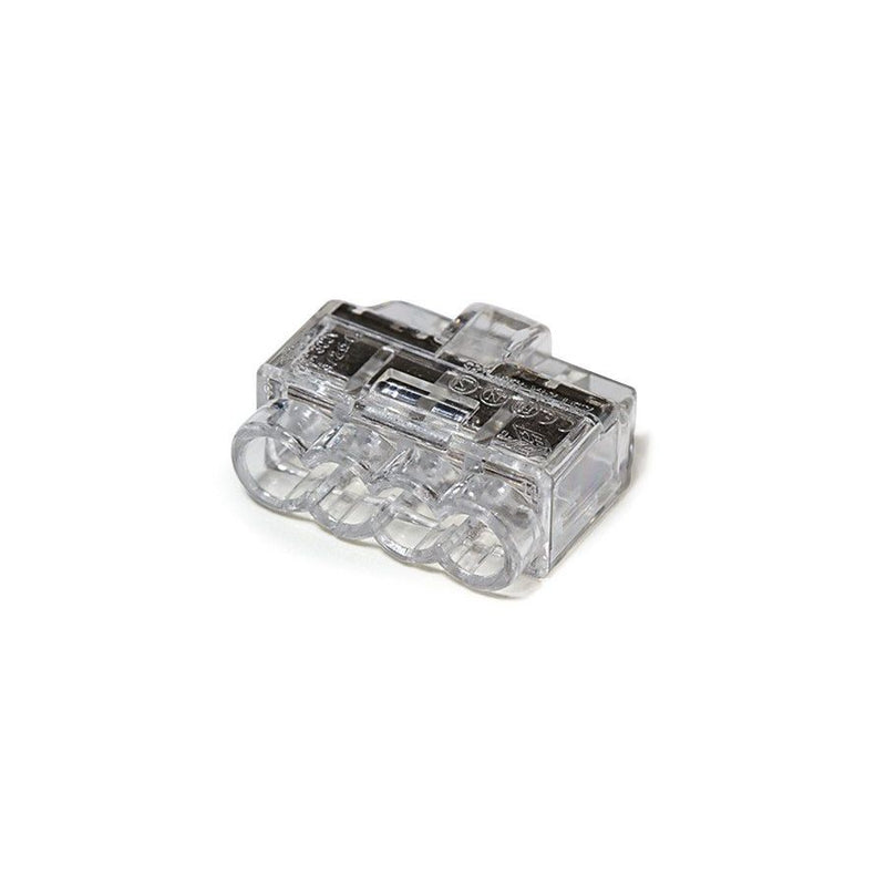 HellermannTyton - Steckklemme Verbindungsdosenklemme HCPM-4 PC CL 100 4x0,5-2,5 transpar. − 100 Stück