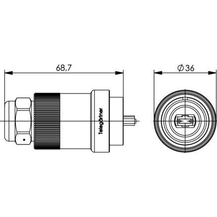 Telegärtner - Modularer Steckverbinder TOC Steckerset IP68 100007400 MPO/MTPfemale,Multi