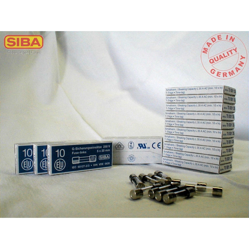 Siba - Zylindrische Sicherung G-Sicherung T 32mA 179120 5x20 − 100 Stück
