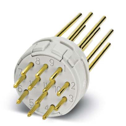 Phoenix Contact - Rundsteckverbinder, Einbau (PCB) Kontakteinsatz RC-12P1NC20000 − 10 Stück
