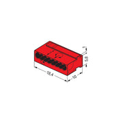 WAGO - Steckklemme Verb.dosenklemme 243-808 rt 8x0,6-0,8mm − 50 Stück