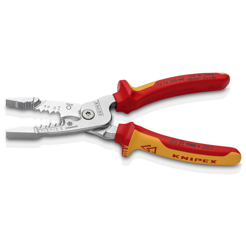 Knipex - Abisolier-/Abmantelwerkzeug Elektrikerzange 13 76 200 ME Multifunktion