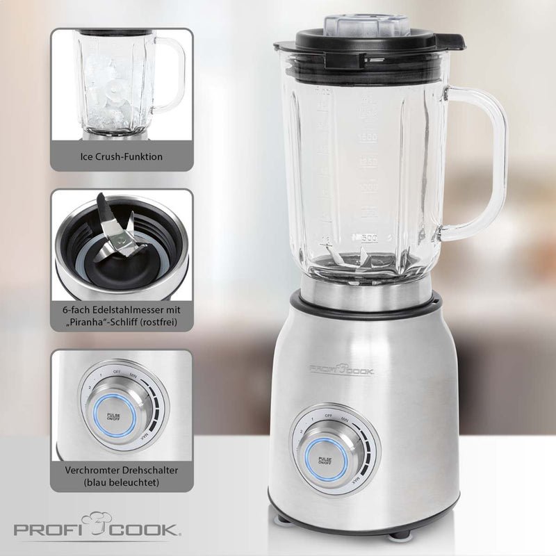 PROFICOOK - Rühr-/Mixgerät Universalmixer PC-UM 1207 inox 1,75L − 2 Stück