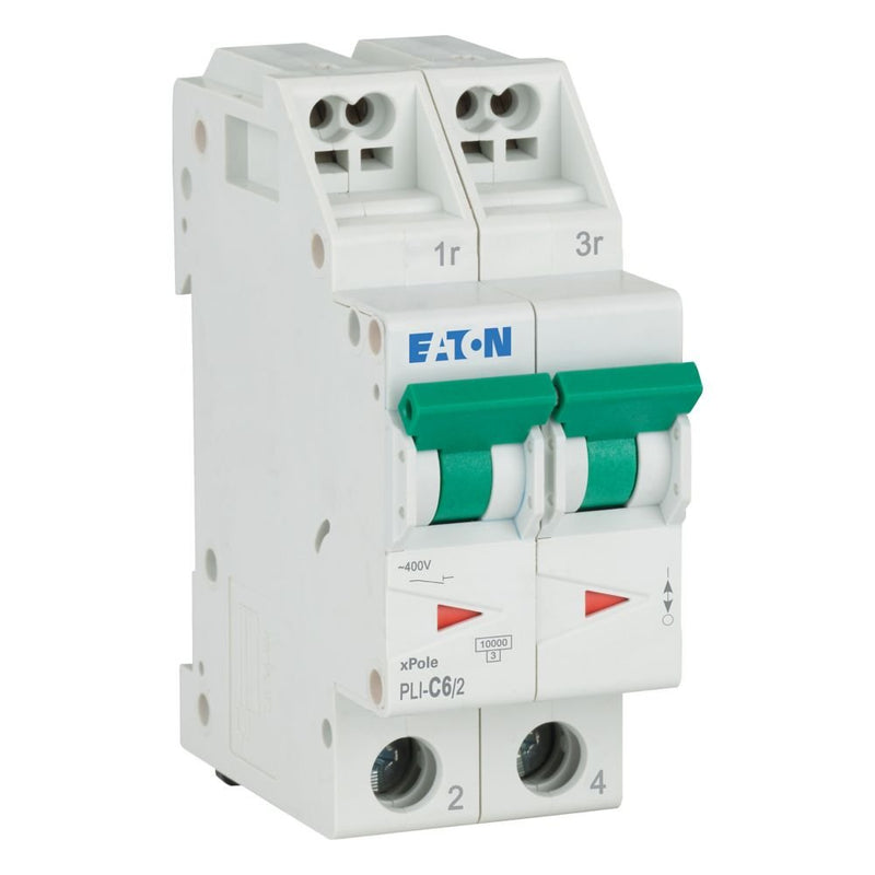 Eaton - Leitungsschutzschalter PLI-C6/2 C 6A, 2p Steckkl
