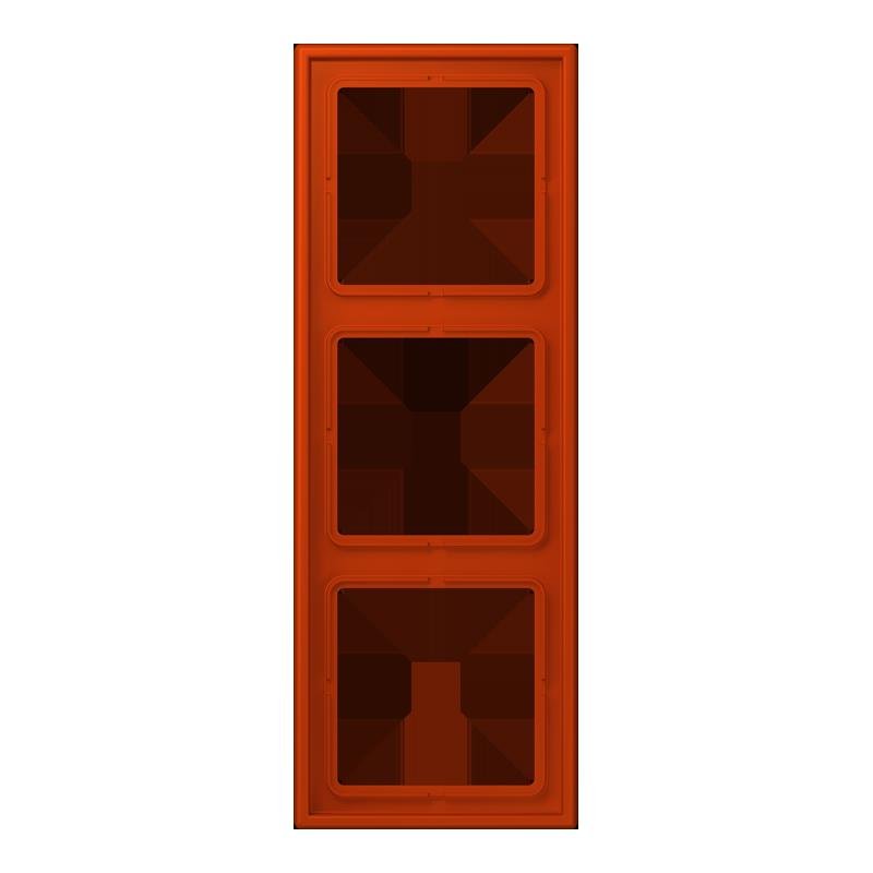Jung - Abdeckrahmen Rahmen 3-fach LC 983 244 rouge vermillon 59