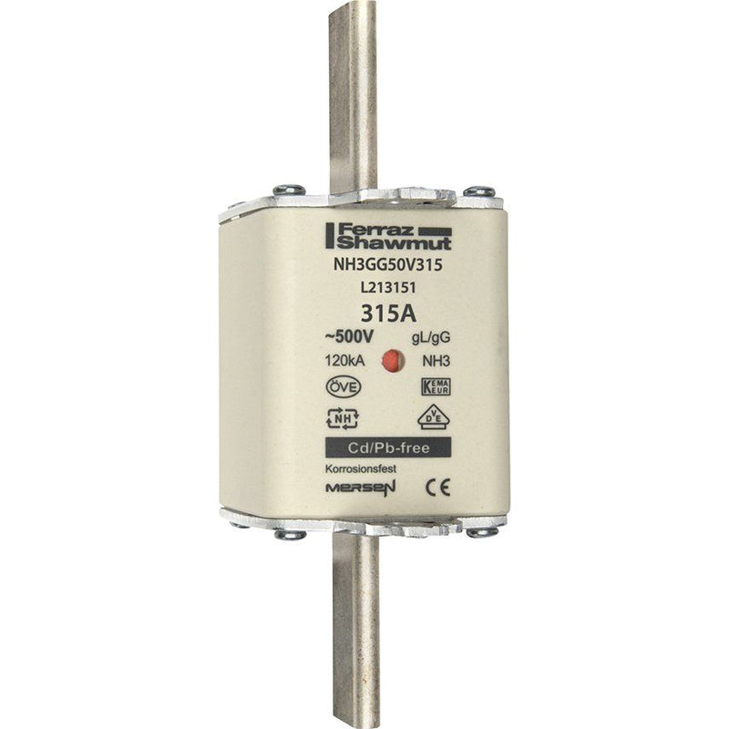 Mersen - Messersicherung NH-Sicherungseinsatz SF NH3GG50V315 Gr.3 gG 315A/500V KM