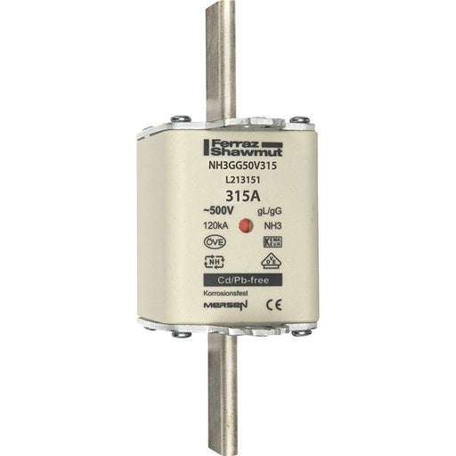 Mersen - Messersicherung NH-Sicherungseinsatz SF NH3GG50V315 Gr.3 gG 315A/500V KM
