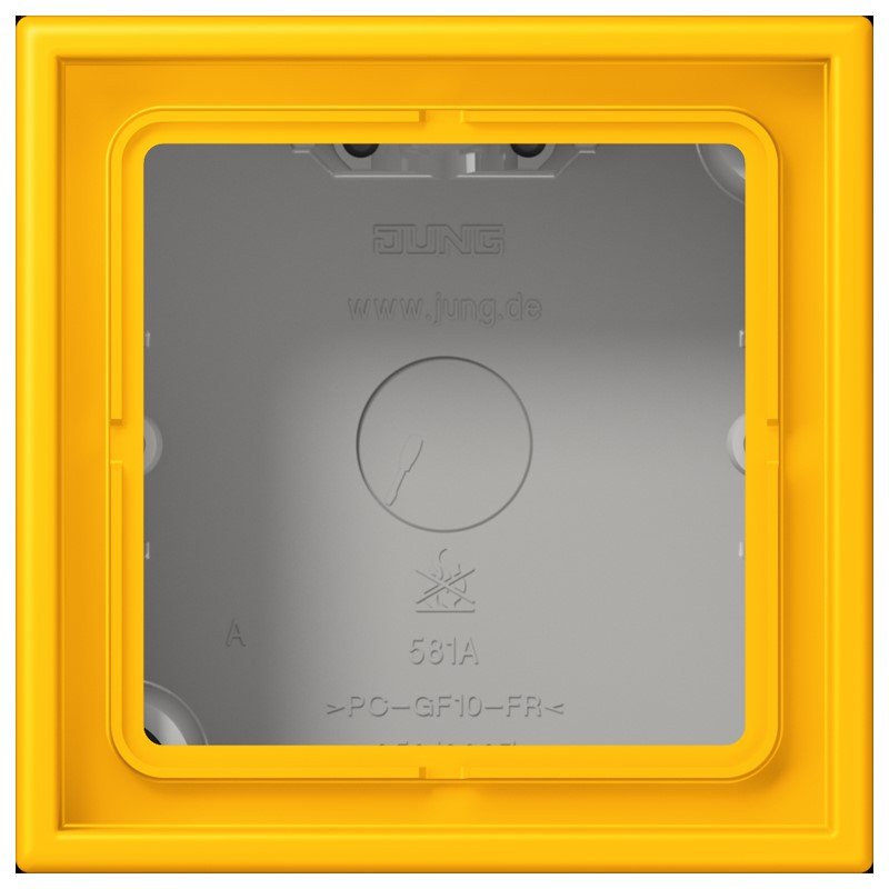Jung - Aufputzgehäuse für Unterputzgerät Aufputz-Kappe 1fach LC 581 A 263 le jaune vif (4320W)
