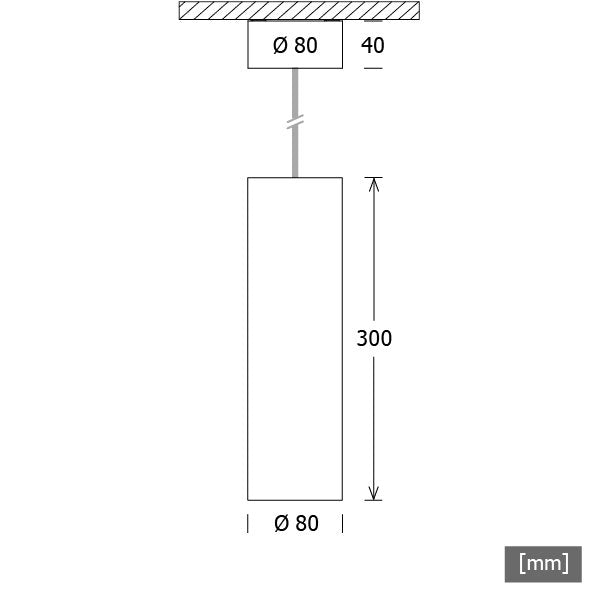 LTS Licht&Leuchten - Pendelleuchte LED-Pendelleuchte FUZYP0801027253 si 2700K 25°silber  − 1 Stück