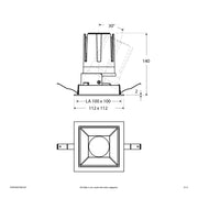 EVN Lichttechnik - Downlight/Strahler/Flutlicht LED-Einbauleuchte modular F03R09SM1830L55P Konfigurationstype