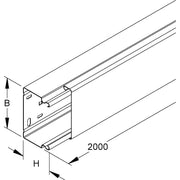 Niedax - Leitungsführungskanal LFK-Kanal LLK 100.100 Unterteil + Deckel − 2 Meter