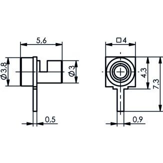 Telegärtner - Koax-Steckverbinder Kabelwinkelanschluß LPT SN 100021312 G7 (RG316/U) − 5 Stück