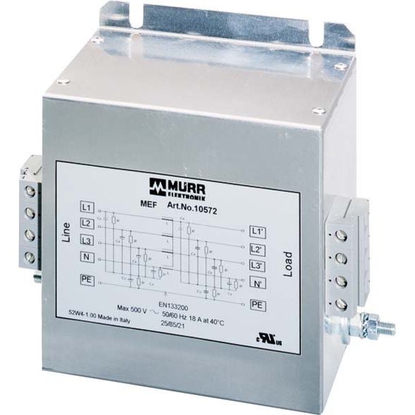 Murrelektronik - Geräteüberspannungsschutz für Energietechnik/Stromversorgung Netzentstörfilter 10574 3-phasig, 1 stufig
