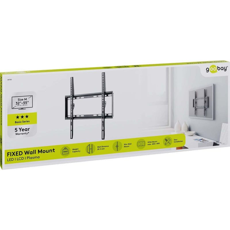 Goobay - Halterung für Audio-/Videosysteme TV-Wandhalterung 49730 FIX M (32-55)
