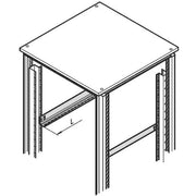 Schroff - Komponente für den Ausbau (Schaltschrank) Gleitschienen-Set 22127093 (VE2) 600T − 3 Packung