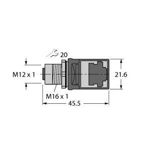 Turck - Zubehör/Ersatzteile für Steuerungen Wanddurchführung FKSDD RJ45SF 44