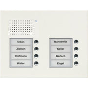 TCS Tür Control - Türstation für Türkommunikation Audio Außenstation PUK 8 PUK08/2-WS Tasten 2spaltig UP w