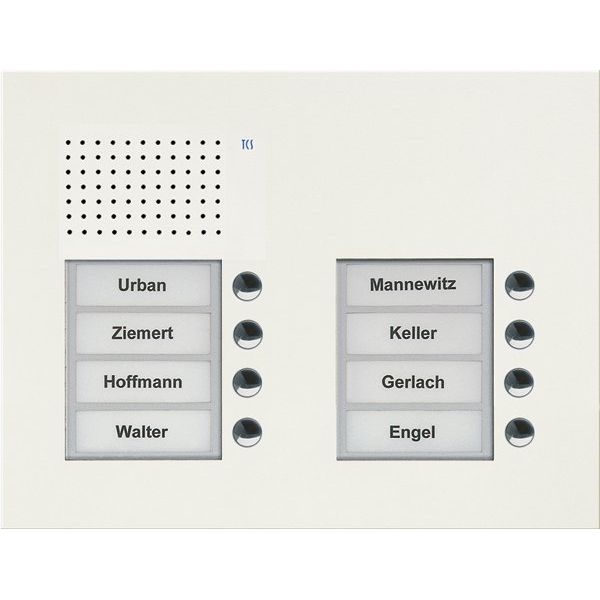TCS Tür Control - Türstation für Türkommunikation Audio Außenstation PUK 8 PUK08/2-WS Tasten 2spaltig UP w