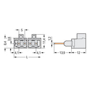 WAGO - Ein- und mehrpolige Klemmenleiste Stiftleiste f.Reihenklemm. 721-176/003-000 1,2x1,2mm,gerade,lgr − 50 Stück