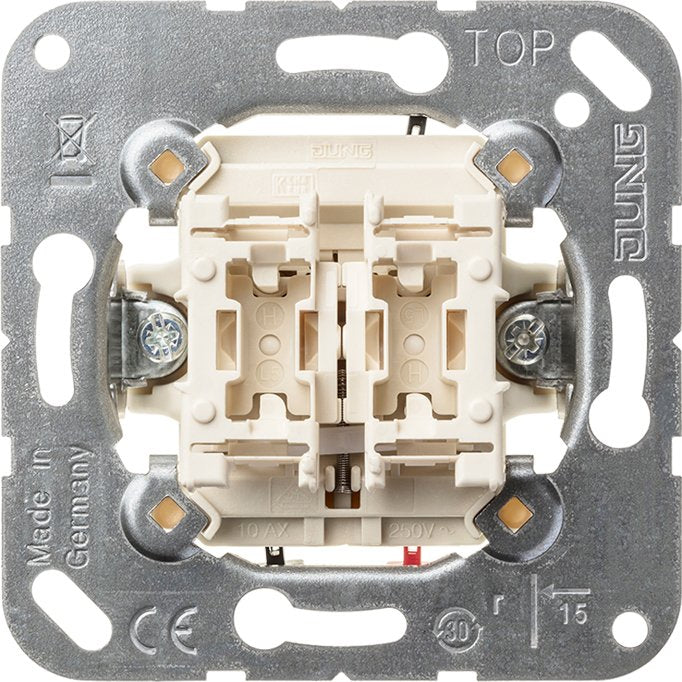 Jung - Installationsschalter Jalousie-Wippschalter 509 VU 10AX 250V Sch.1-pol