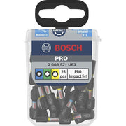 Bosch - Bit-Set PRO Impact Bit Set, 25 mm, 2608521U63VE(25) Display, 10 x 25-tlg − 10 Packung