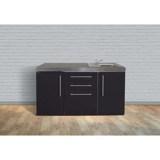 Stengel - Mini-Küche Miniküche Premiumline MPGSSM160GSIKFliBre Schwarz matt