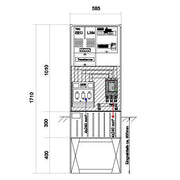 GSAB Elektrotechnik - Anschlussschrank Anschlußsäule bis 200kW 58S1700-AR01-200kW3 3pol.1710x580x280mm