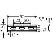 Hensel - Tragschiene DK TS 02 15mm für KF02