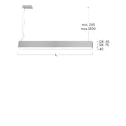 Lightnet - Pendelleuchte LED-Pendelleuchte LRXAEE-830M-L1182-A 3000K, silber