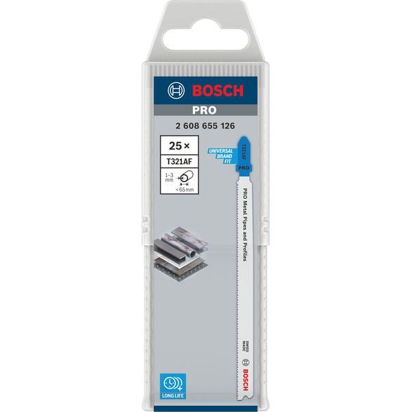 Bosch - Stichsägeblatt PRO Metal Pipes and 2608655126VE(25) Profiles T321AF