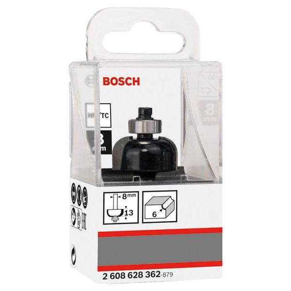 Bosch - Fräser PRO Hohlkehlfräser, 2608628362 R 6, Schaft 8 mm