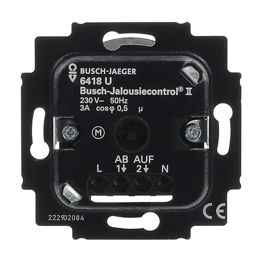 Busch-Jaeger - Jalousiesteuerung Jalousie-Basis-Einsatz 6418 U 2Schliesser 3A 690VA