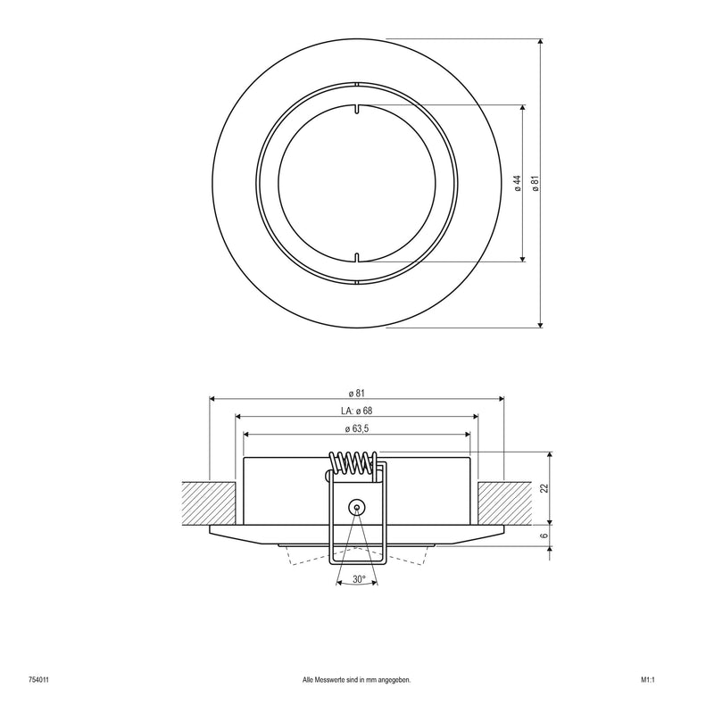 EVN Lichttechnik - Downlight/Strahler/Flutlicht DG EB-Strahler 754 011 chr 35W 12V GX5,3