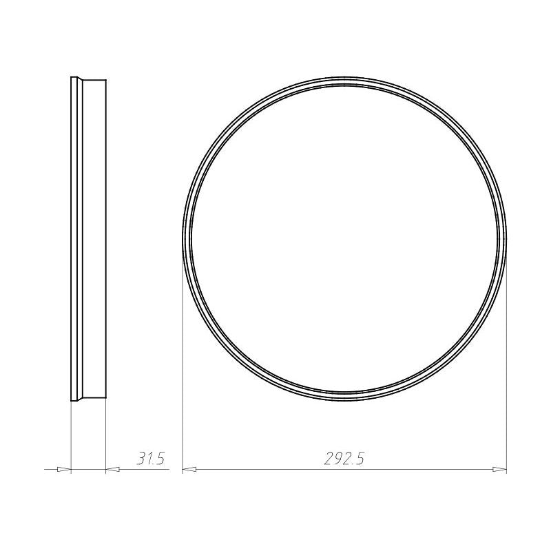 Kaiser - Zubehör/Ersatzteile für Leuchteneinbaugehäuse Verlängerungsring 1283-25 Einbauhöhe 25mm