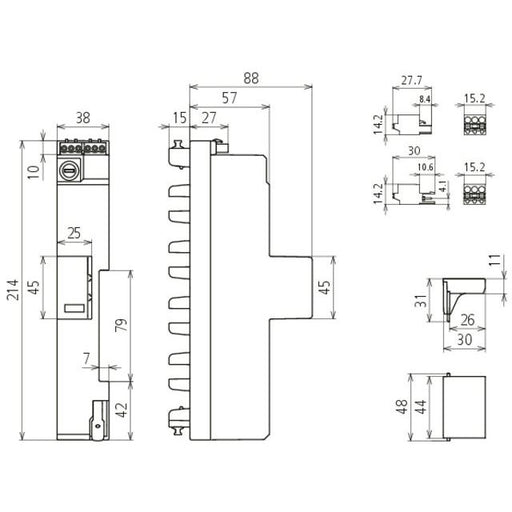 DEHN - Kombi-Ableiter für Energietechnik Kombi-Ableiter DSH ZP 2 SG TNC 255