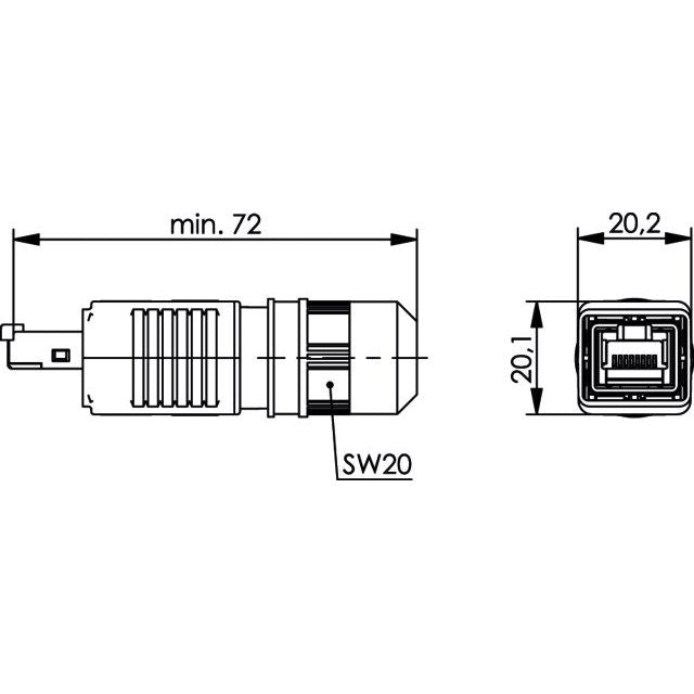 Telegärtner - Modularer Steckverbinder STX V4 RJ45-Steckerset 100007466 AWG22-26 Cat.6