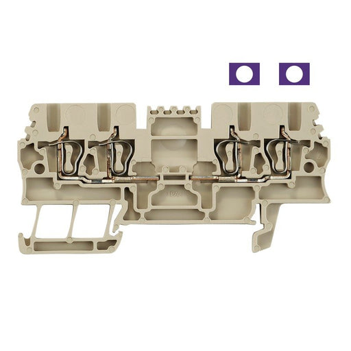 Weidmüller - Durchgangs-Reihenklemme Klemme ZDU 1.5/2X2AN Federanschl.,1.5mm² − 100 Stück
