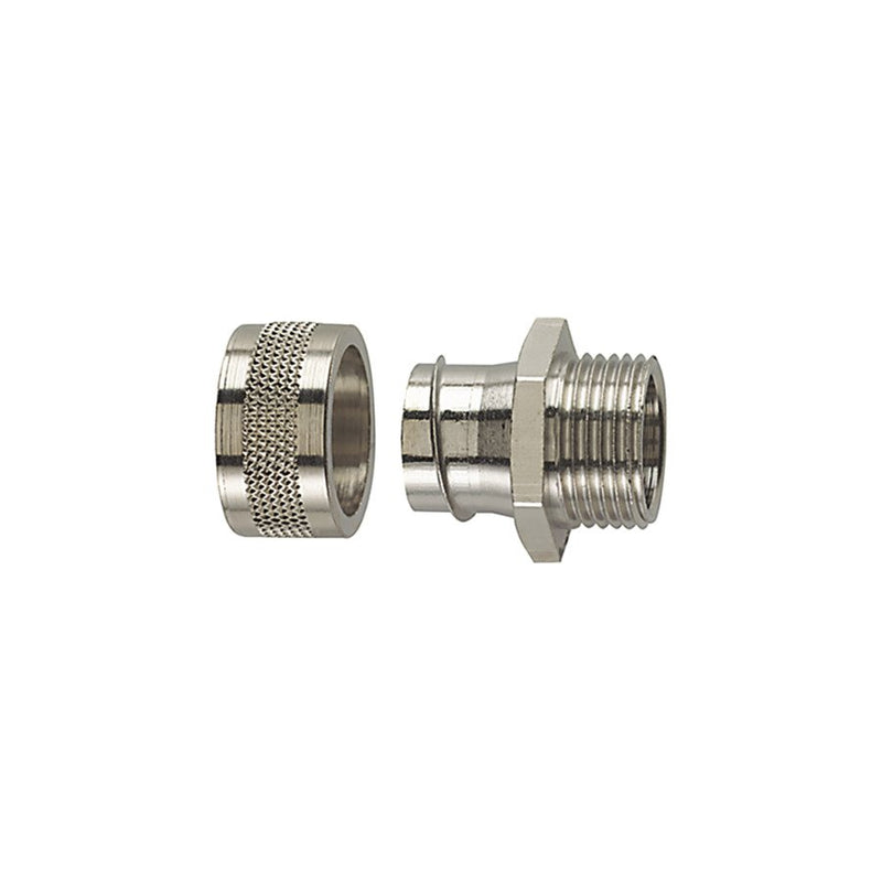 HellermannTyton - Metall-Schutzschlauch-Verschraubung Verschraubung PCS25-FM-M25 si − 10 Stück