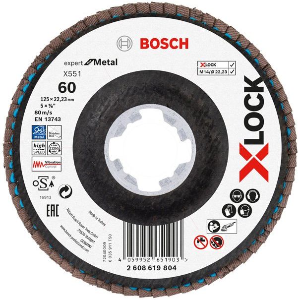 Bosch - Trenn-/Schleifscheibe X-LOCK-Fächerschleifscheib 2608619804 (VE10) eX551 Expert for