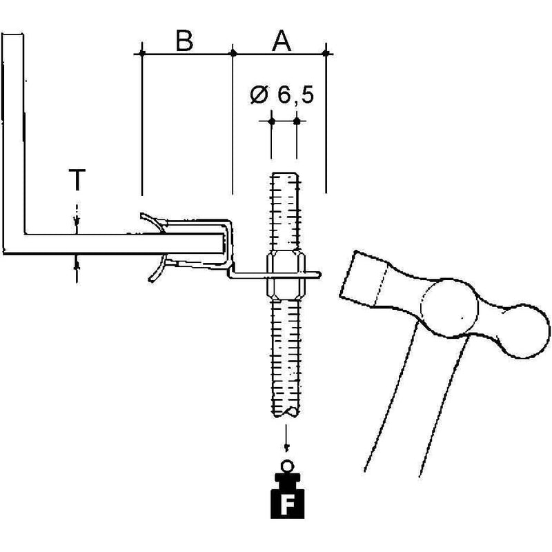 Niedax - Befestigungsklammer Stangenbefestigung AHB-153 − 100 Stück