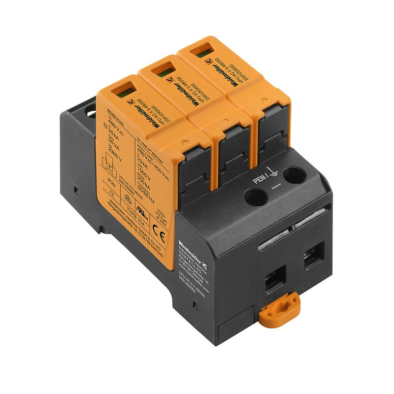 Weidmüller - Überspannungsableiter für Energietechnik/Stromversorgung Überspannungsschutz VPU AC II 3 480/50 AC, 400 V