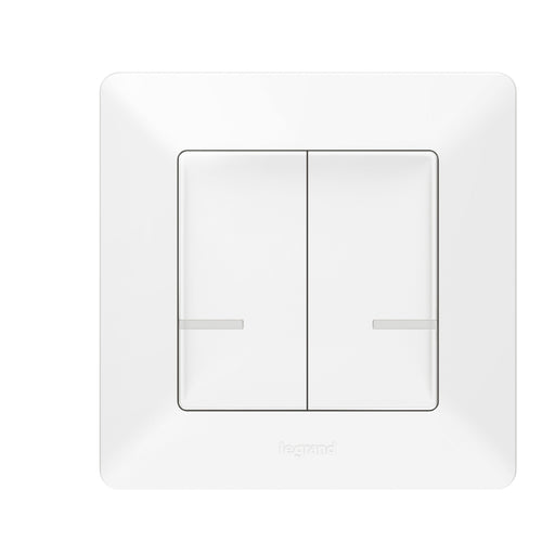 Legrand - Funksender Wandsender 2-Fach Legrand 752187 Ultraweiss