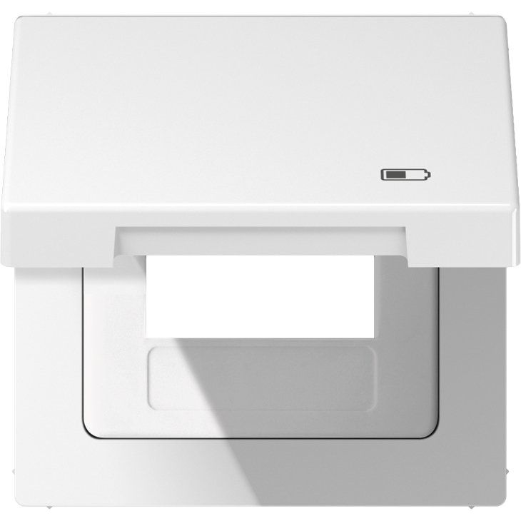 Jung - Abdeckrahmen Klappdeckel LS 990 BFKL USB WW Symbol USB-Ladegerät