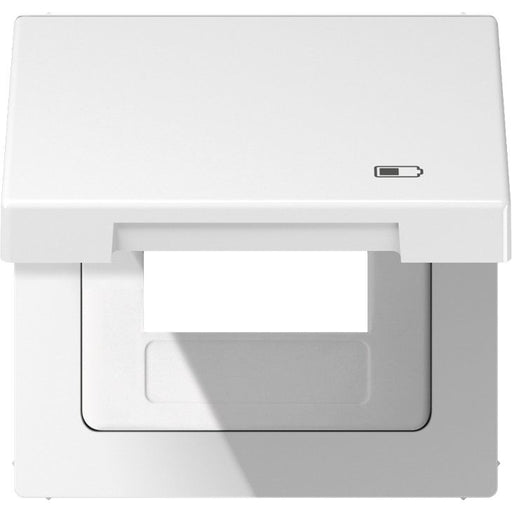 Jung - Abdeckrahmen Klappdeckel LS 990 BFKL USB WW Symbol USB-Ladegerät