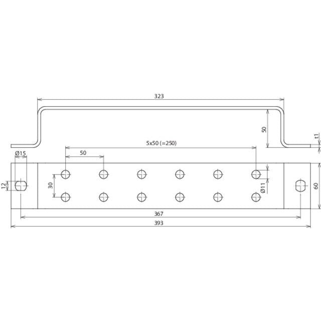DEHN - Zubehör/Ersatzteile für Erdung und Blitzschutz Erdungsschiene NIRO ES 2X6AP 10 V2A f.Pot.ausgl. 2x6 Ans