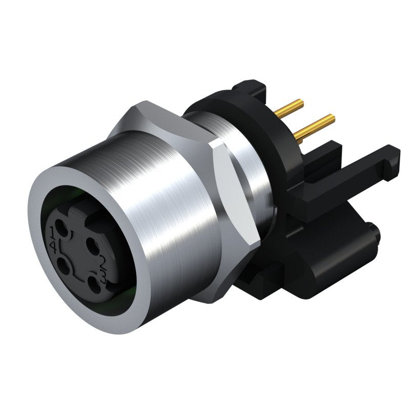 Weidmüller - Rundsteckverbinder, Einbau (PCB) Stecker SAIE-M12BD-4-F10TL M12 − 10 Stück