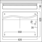 Zumtobel Group - Decken-/Wandleuchte LED-Wannenleuchte PERLUCE O #42182931 5200-840Q620EVGIP54