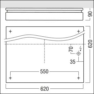 Zumtobel Group - Decken-/Wandleuchte LED-Wannenleuchte PERLUCE O #42182931 5200-840Q620EVGIP54