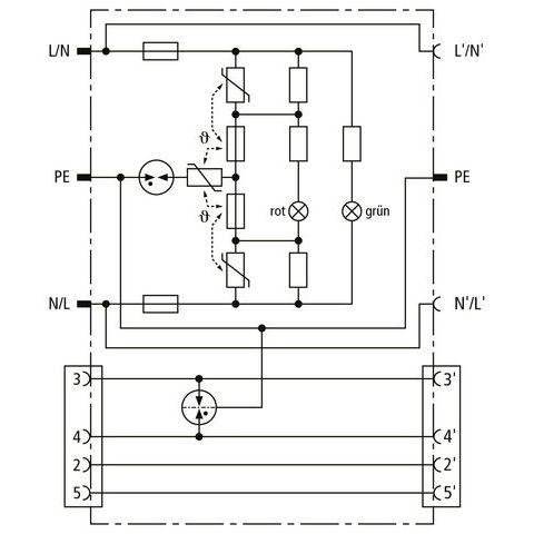 DEHN - Überspannungsschutzgerät für Energie- u. Informationstechnik ÜS-Adapter DEHNprotector DPRO 230 NT DPRO 230 NT